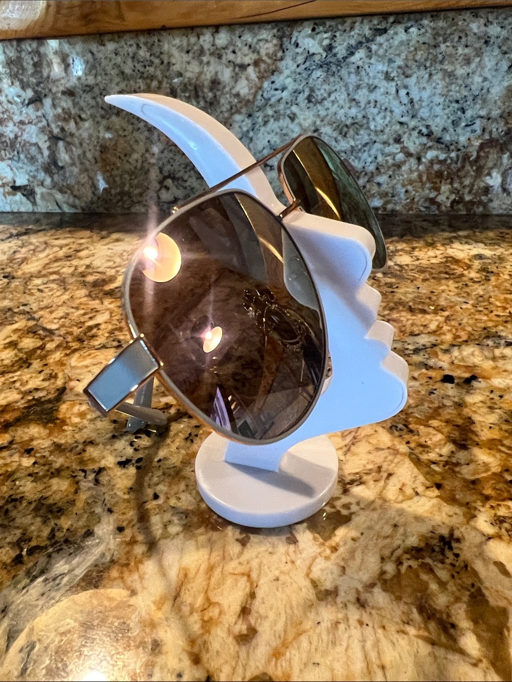 G by Guess Rose Gold Frame Sunglasses with Brown Lenses